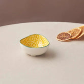 Karaca Floral Yellow Triangle Snack Bowl 10cm |  153.03.08.2990